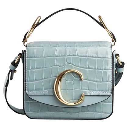 Chloé C Bag Mini in Pelle in Blu