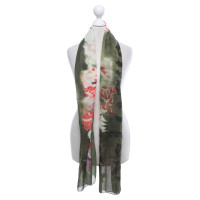 John Galliano Silk scarf with print
