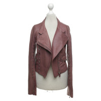 Ermanno Scervino Leather jacket in magenta