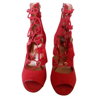 Elisabetta Franchi Sandalen aus Wildleder in Rot