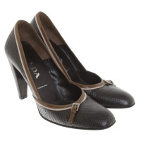 Prada Leather-pumps in dark brown