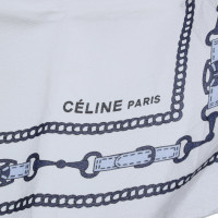 Céline Foulard en soie bleu / blanc