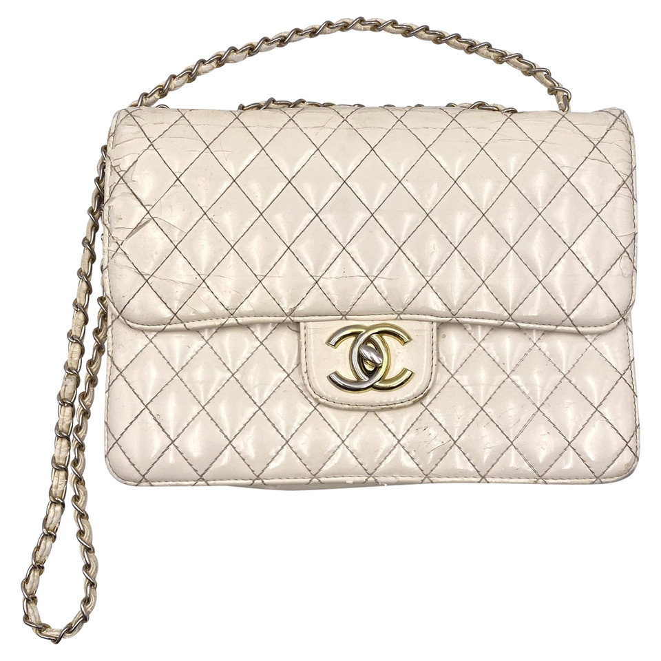 Chanel Classic Flap Bag Jumbo en Beige