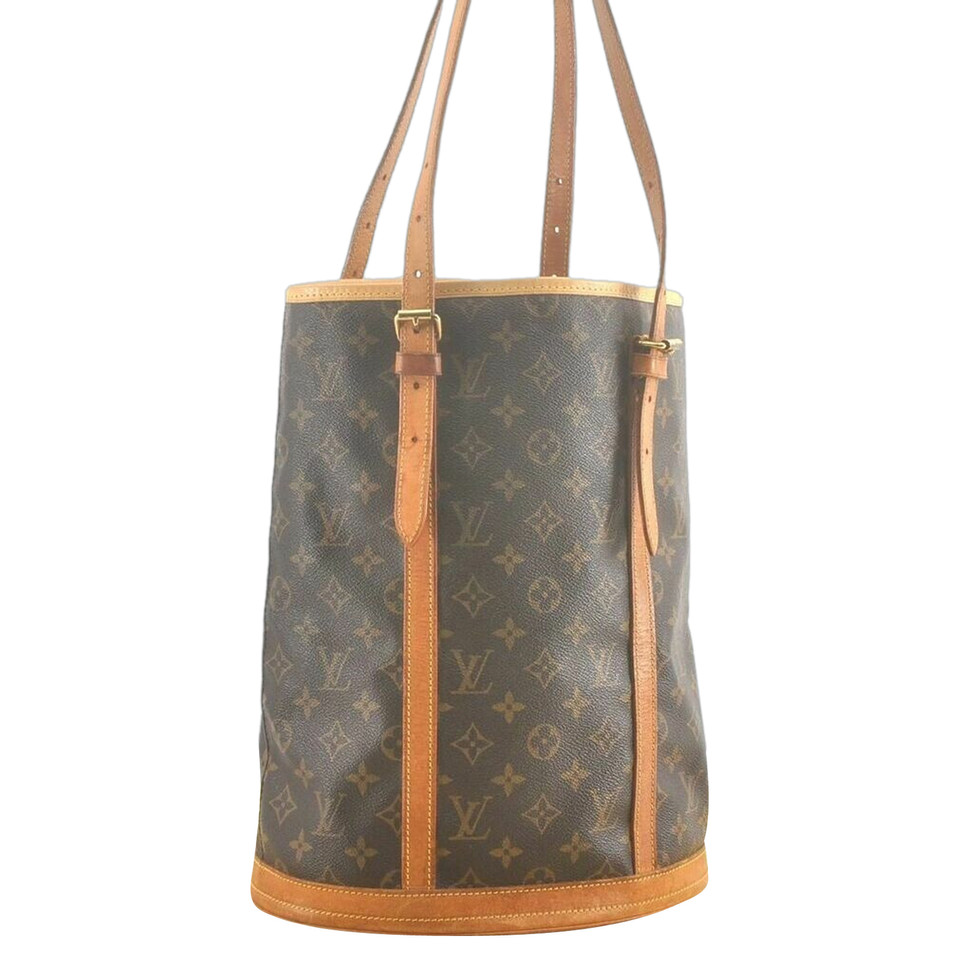Louis Vuitton Bucket Bag Leer in Bruin