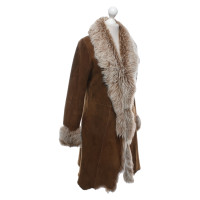 Furry Jas/Mantel Bont in Bruin