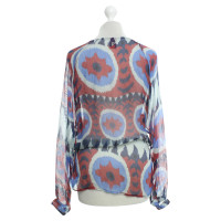 Dondup Blouse in Blue / Red / grey