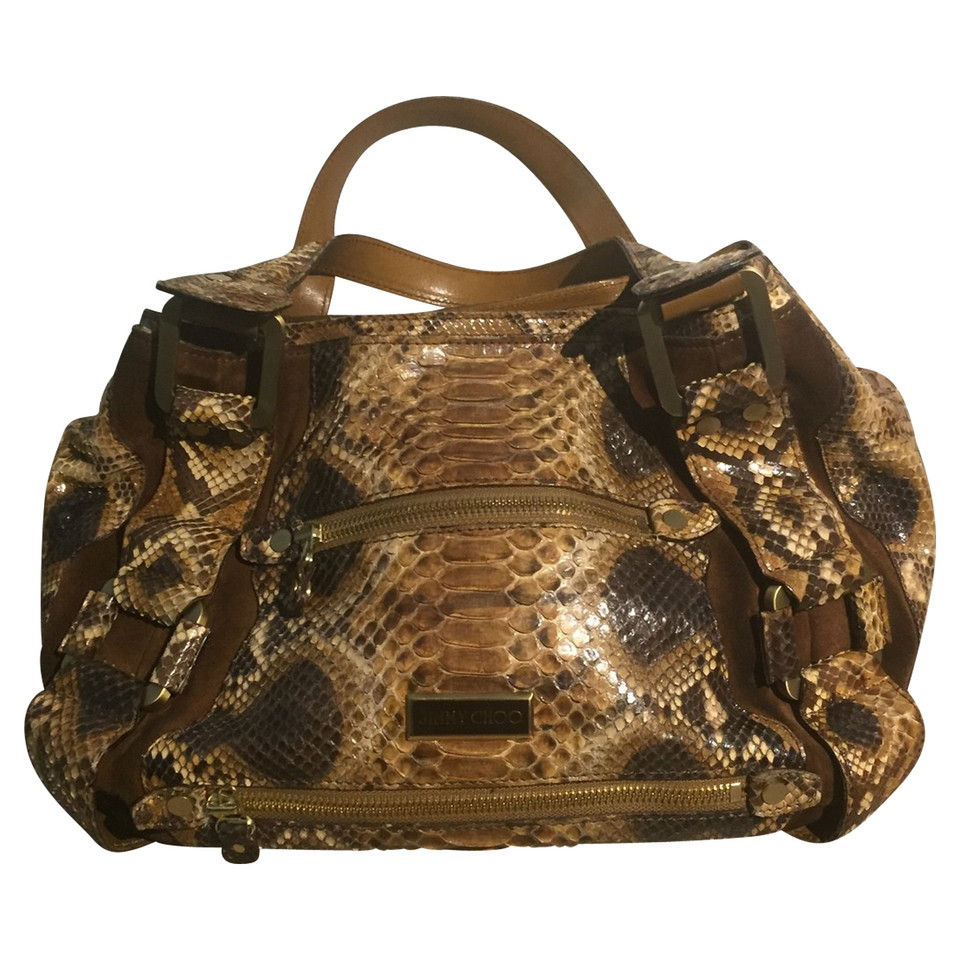 Jimmy Choo Python lederen schoudertas