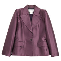 Yves Saint Laurent Giacca/Cappotto in Seta in Viola