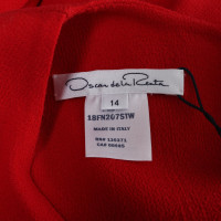 Oscar De La Renta Kleid aus Wolle in Rot