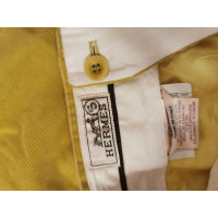 Hermès Trousers Cotton in Yellow
