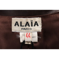 Alaïa Jacke/Mantel aus Leder in Braun
