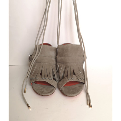 Santoni Sandalen aus Leder in Grau