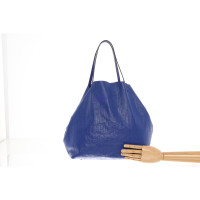 Carolina Herrera Shopper in Pelle in Blu