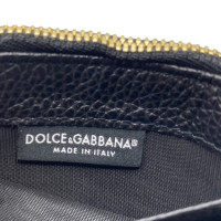 Dolce & Gabbana Täschchen/Portemonnaie aus Leder in Schwarz