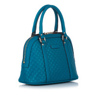 Gucci Guccissima Dome Bag aus Leder in Blau