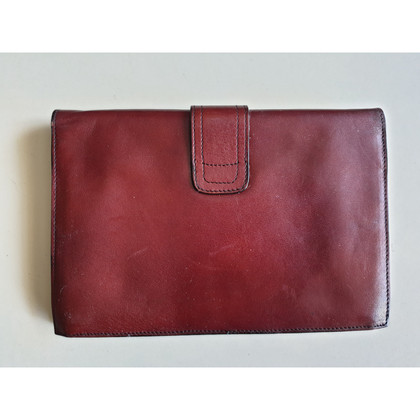 Bally Clutch Bag Leather in Bordeaux