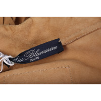 Blumarine Jacke/Mantel aus Leder in Braun