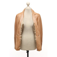 Just Cavalli Jacket/Coat Leather in Nude