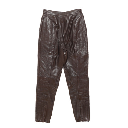 Moschino Trousers Leather in Brown