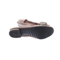 Kennel & Schmenger Slippers/Ballerinas Leather in Taupe