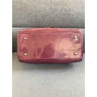 Longchamp Handbag Patent leather in Bordeaux