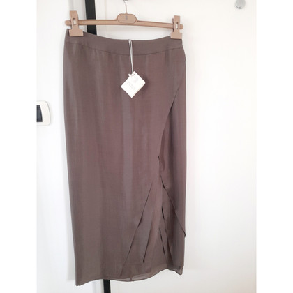Brunello Cucinelli Skirt Silk in Brown