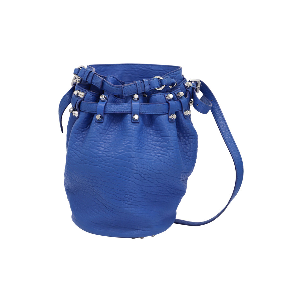 Alexander Wang Diego Bucket Bag Small Leather in Blue