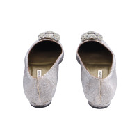 Manolo Blahnik Slippers/Ballerinas Leather in Silvery