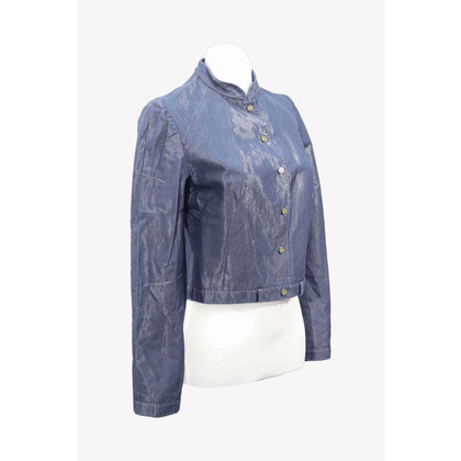 Karen Millen Jacke/Mantel aus Baumwolle in Blau