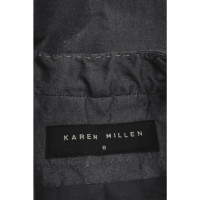 Karen Millen Veste/Manteau en Coton en Bleu