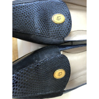 Christian Dior Slippers/Ballerinas Leather in Blue