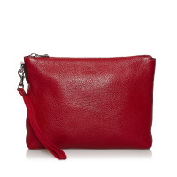 Gucci Clutch Bag Leather in Red