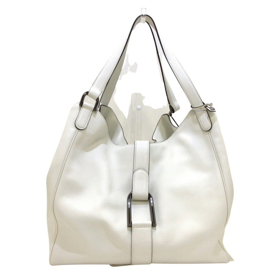 Delvaux Shoulder bag Leather in White