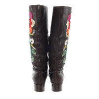 Miu Miu Bottes en Cuir en Noir