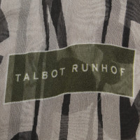 Talbot Runhof silk scarf with a floral pattern