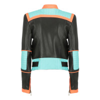 Balmain Jacket/Coat Leather in Orange