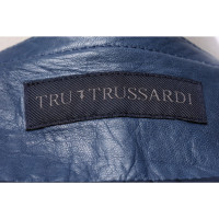 Trussardi Veste/Manteau en Cuir en Bleu