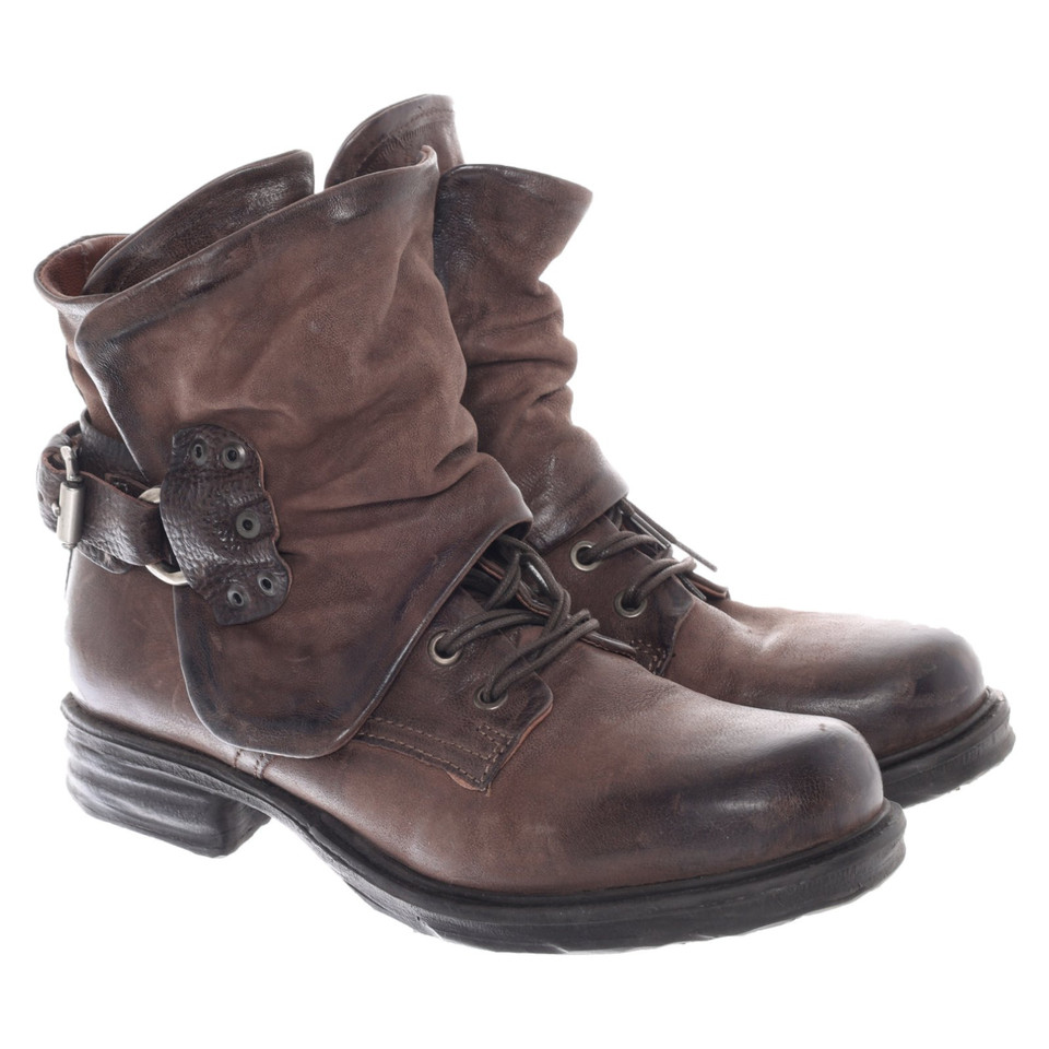 A.S.98 Stiefeletten aus Leder in Braun