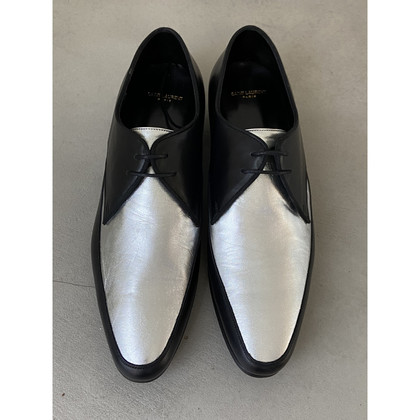 Saint Laurent Lace-up shoes Leather in Silvery