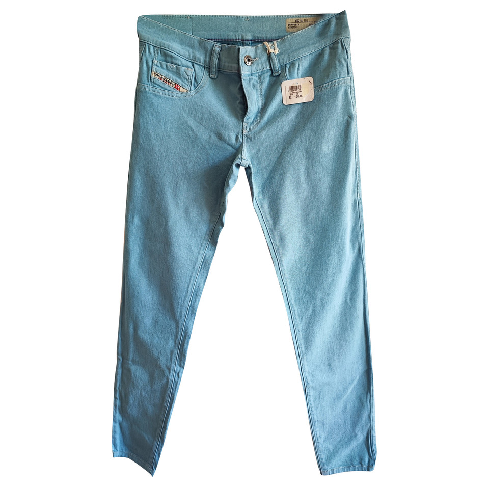 Diesel Trousers Cotton in Turquoise