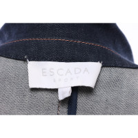 Escada Giacca/Cappotto in Cotone in Blu