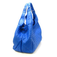 Bottega Veneta Campana Bag Hobo aus Leder in Blau