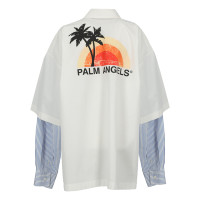 Palm Angels Top Cotton in Blue