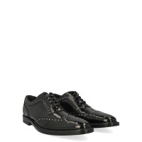 Dolce & Gabbana Schnürschuhe aus Leder in Schwarz