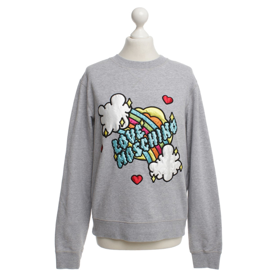 Moschino Love Sweatshirt in grijs met motief