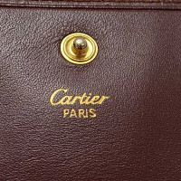 Cartier Sac à main/Portefeuille en Cuir en Bordeaux