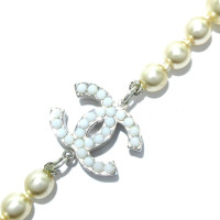 Chanel Kette aus Perlen in Creme