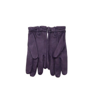 Hermès Handschuhe aus Leder in Violett