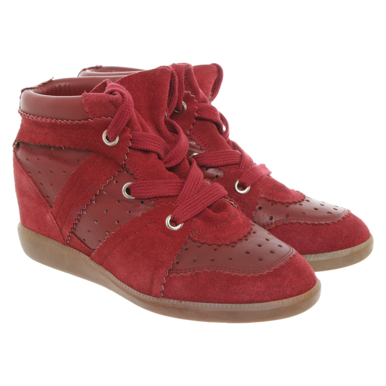 Isabel Marant Bobby Sneakers Suede in Red - Second Hand Isabel Marant Bobby  Sneakers Suede in Red buy used for 216€ (4328062)