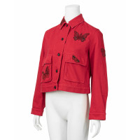 Valentino Garavani Jacket/Coat Cotton in Red